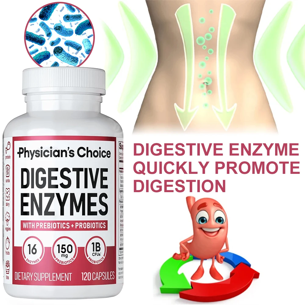 Digestive Enzyme Blend - Органическая пищеварительная ферментная добавка-способствует питательному впитыванию,