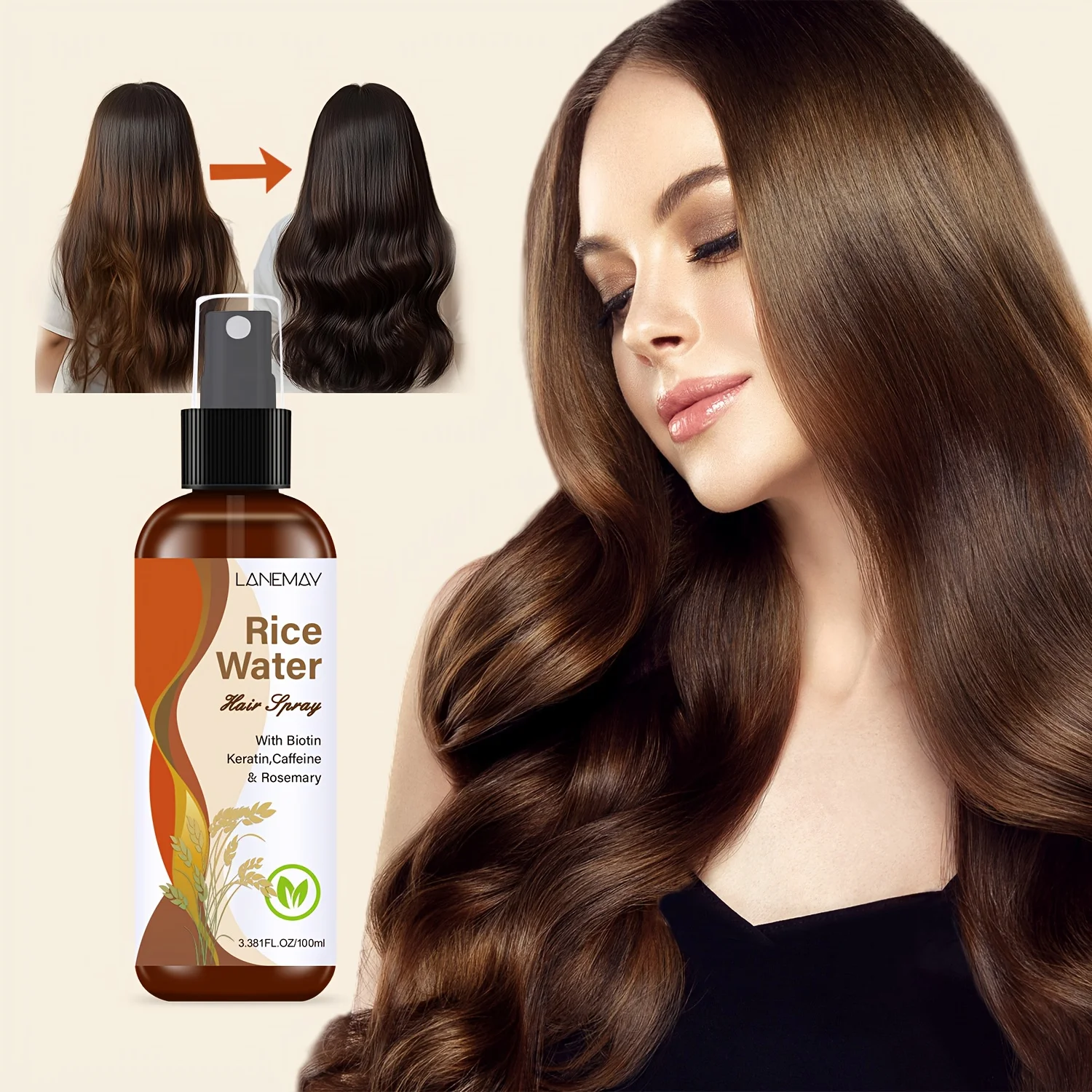 Biotin Hair Growth - Спрей для волос с рисовой водой