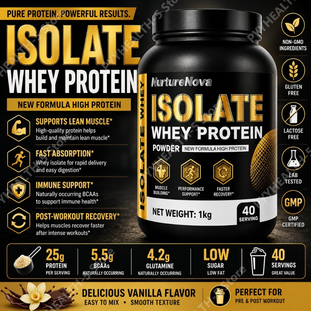 Nutrition For Fitness And Sports - Изолят сывороточного протеина 1 кг, высокобелковый